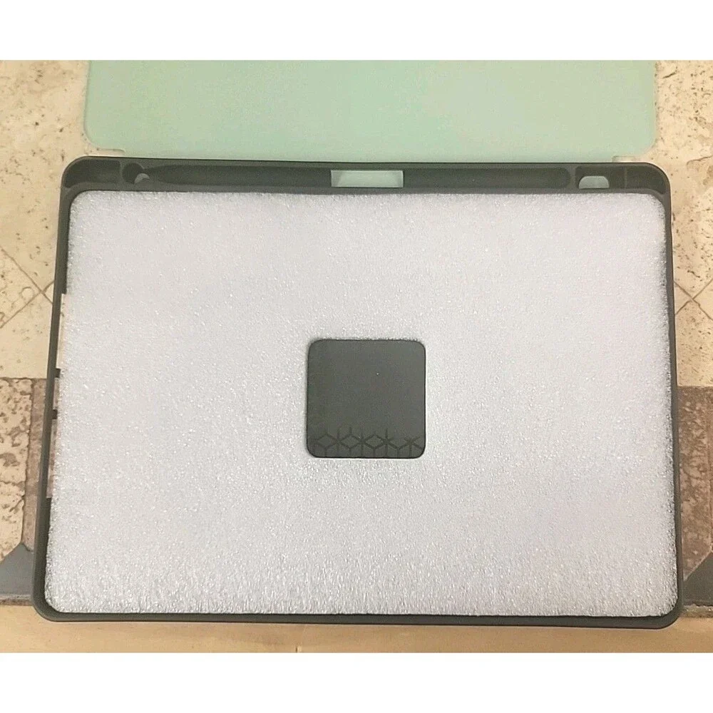 Soke For iPad 9th Gen 10.2 inch 2021 Smart Case Stand Back Cover-Emerald Marbel